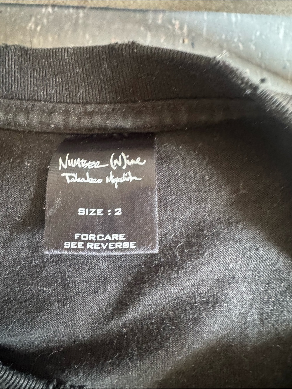 Number (N)ine Black Men's T-Shirt - Size 2